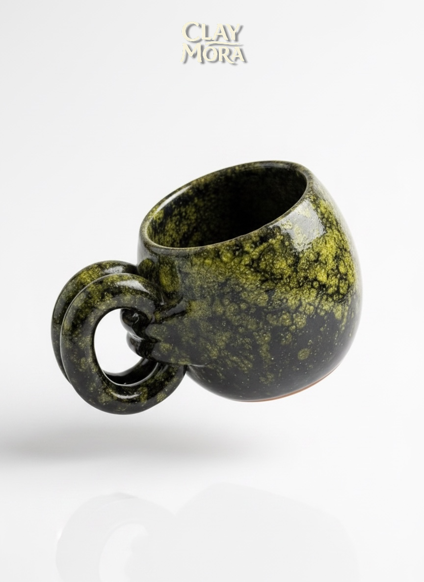ClayMora | Olive Nebula Mug ( 300 ML )