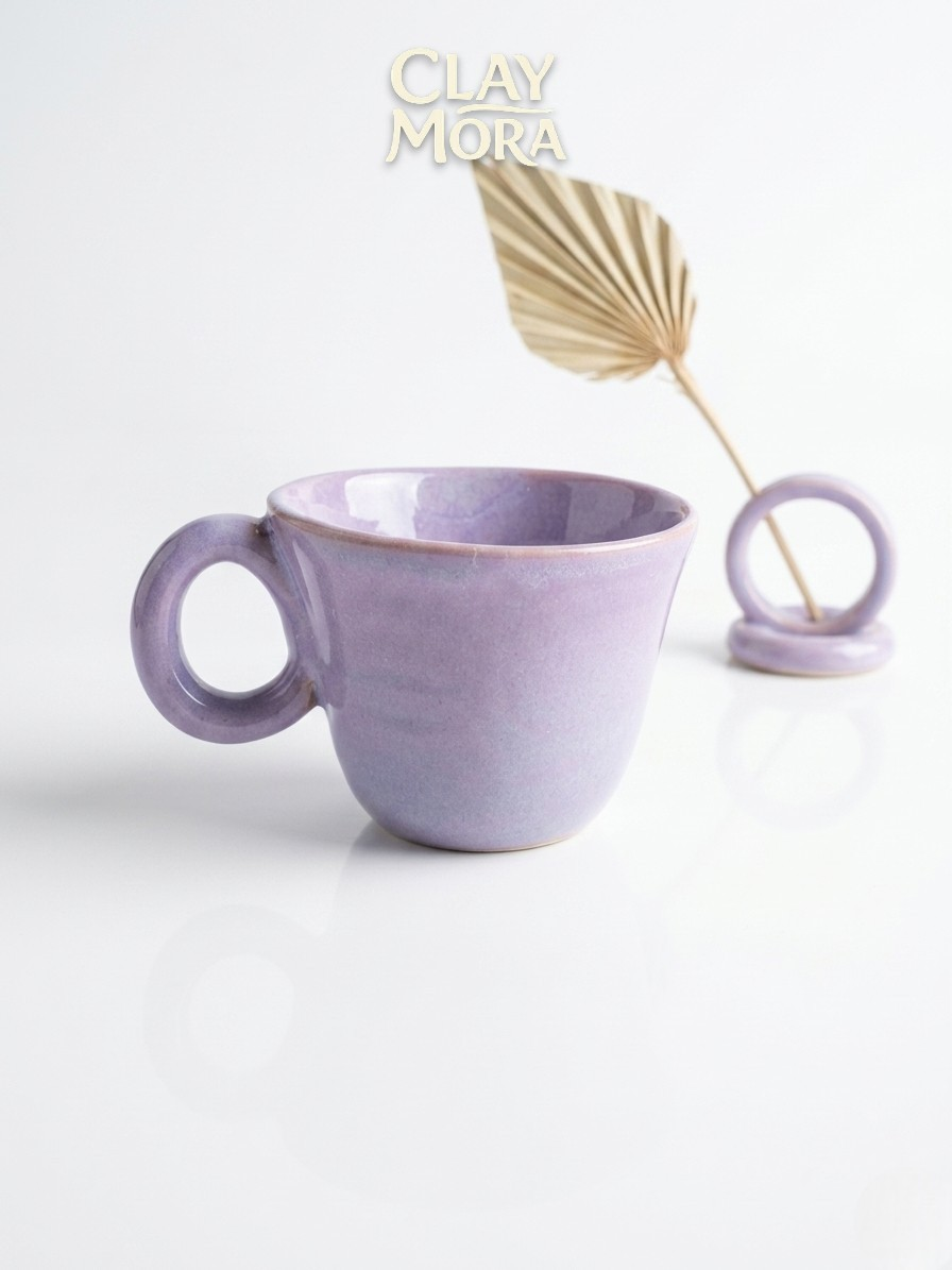 ClayMora | Pink Coffee Cup ( 70 ML )