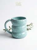 ClayMora | Teal Speckled Bubble Mug ( 300 ML )