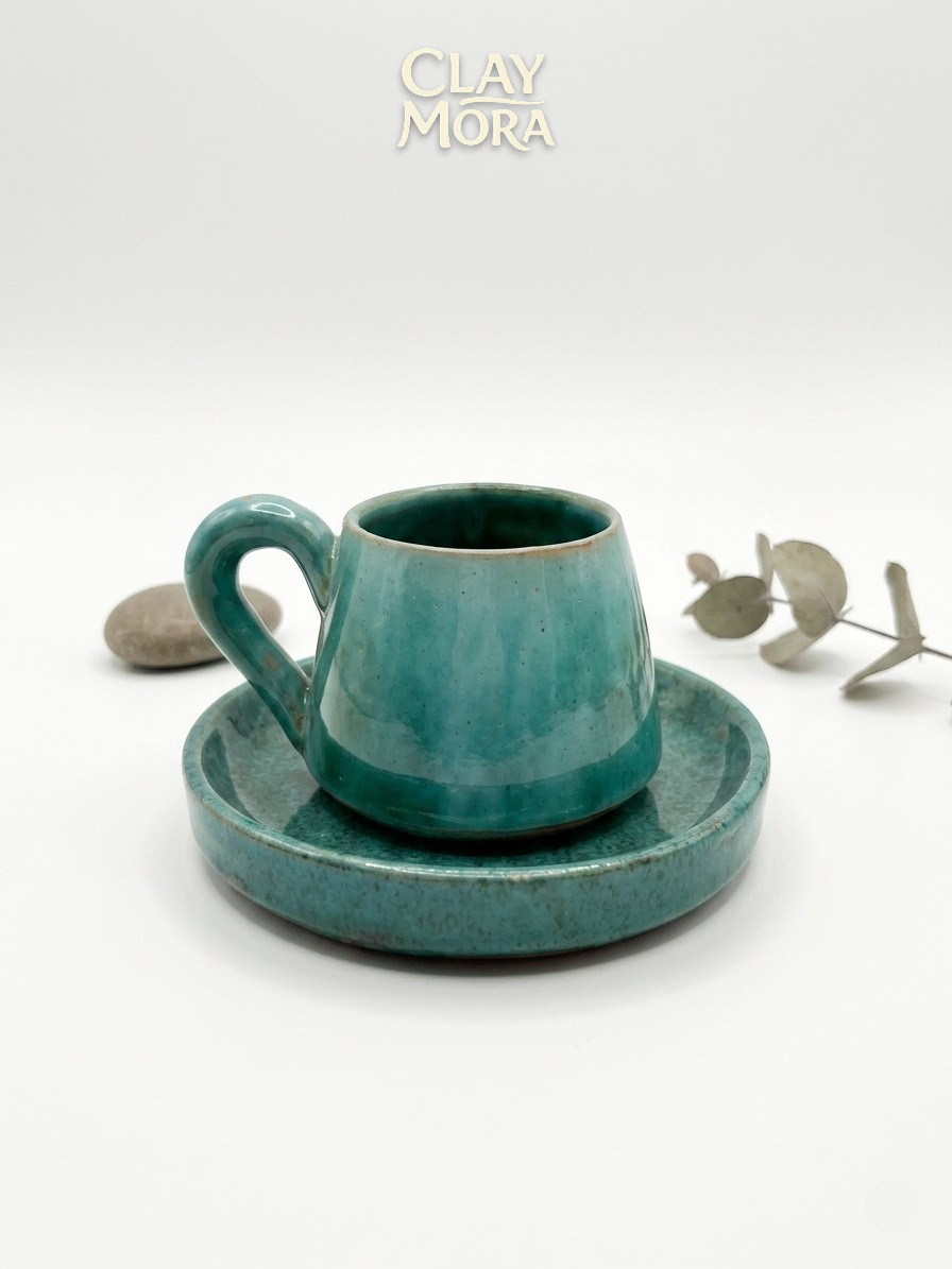 ClayMora | Green Turkish Coffee Cup ( 80 ML )