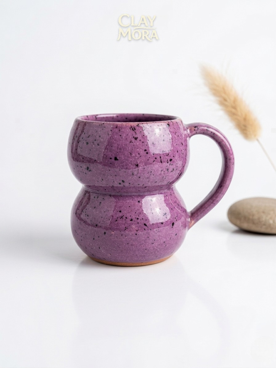 ClayMora | Purple Bubble Mug ( 300 ML )